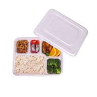 Recycled Take Away 5-Compartment Plates Bagasse Tray