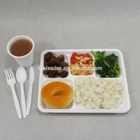 Biodegradable Disposable Sugarcane Bagasse 5 compartment tray