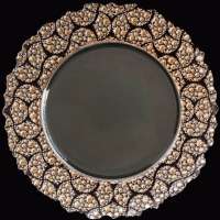 Wholesale Wedding rose gold Western Plate Hot Selling plates Newest Elegant Glass Charger dish