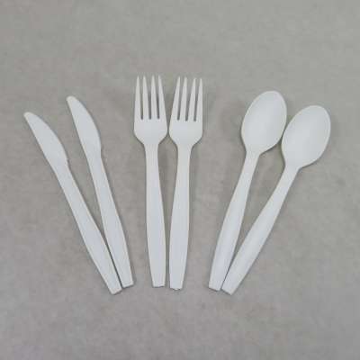 Eco Biodegradable Disposable Cornstarch Cutlery Set(Knife,Fork,Spoon)