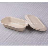 Disposable Biodegradable Bagasse Lunch Tray with Lid