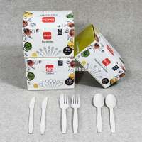 Eco Friendly Disposable Cornstarch CPLA Cutlery Biodegradable